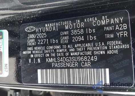 2025 Hyundai Elantra Sel Convenience from USA, damaged, VIN KMHLS4DG3SU968249